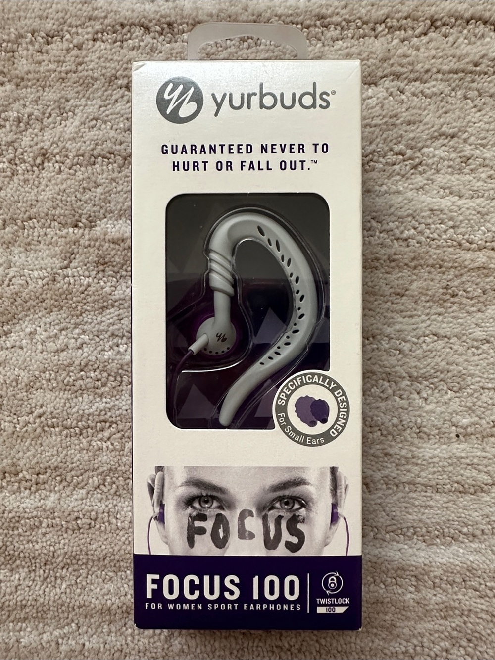NIB Yurbuds Focus 100 Women’s Sport Earphones Wired behind-the-ear Sweatproof